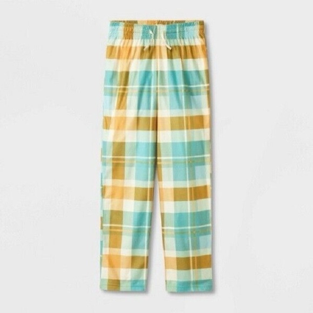 NWT Cat & Jack kids Plaid Pajama Pants - Blue and Tan